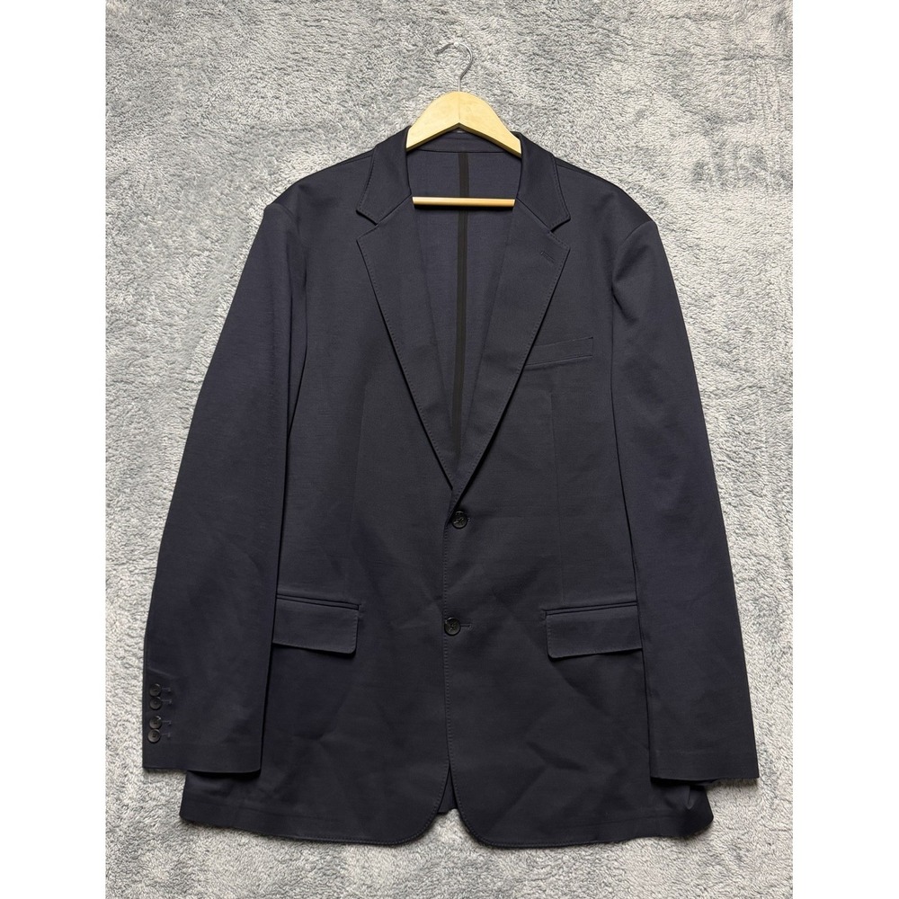 xSuit Blazer Men 50L TAILORED FIT Blue Wool Blend Unstructured Sport Coat Jacket